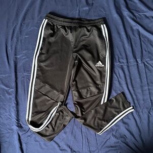 Adidas Men’s Black Joggers with White Stripes